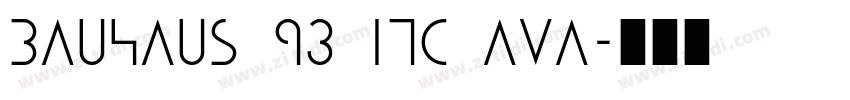 Bauhaus 93 ITC Ava字体转换